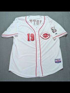 Cincinnati Reds White Kids Baseball Jersey - Number 19
